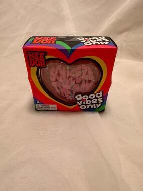 NeeDoh Good Vibes Only Heart Squeeze the Day Stress Ball